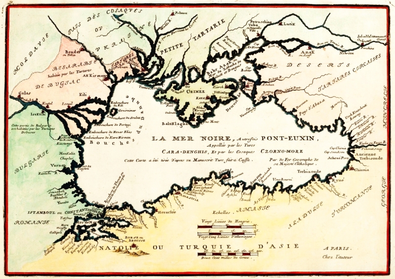 «La Mer Noire Autrefois Pont-Euxin, Cara-Denghis Et par les Cosaques, Nikolas de Fer (Paris, 1705)/Николя де Фера (Париж, 1705)» «La Mer Noire Autrefois Pont-Euxin, Cara-Denghis Et par les Cosaques, Nikolas de Fer (Paris, 1705)/Николя де Фера (Париж, 1705)»